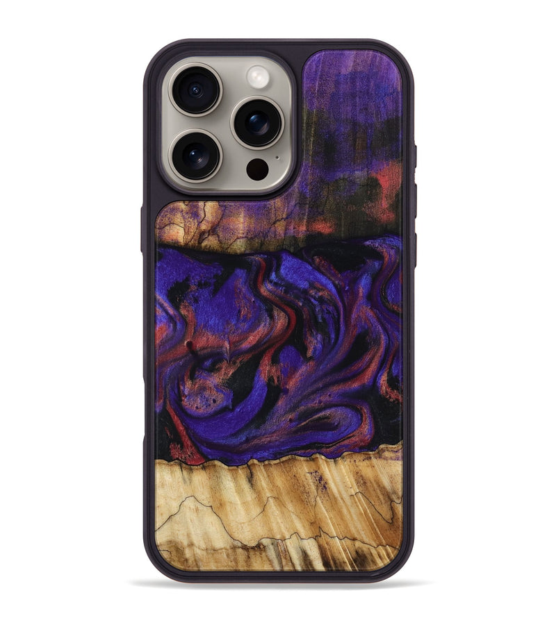 iPhone 16 Pro Max Wood Phone Case - Troy (Purple, 816961)