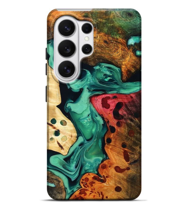 Galaxy S26 Ultra Wood Live Edge Phone Case - Christ (Green, 816990)