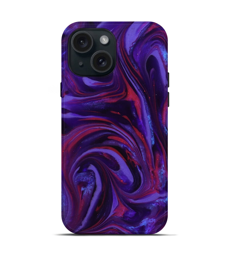 iPhone 15 ResinArt Live Edge Phone Case - Daron (Purple, 816994)