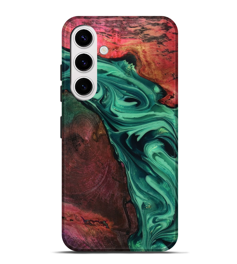 Galaxy S25 Plus Wood Live Edge Phone Case - Hershel (Green, 816996)