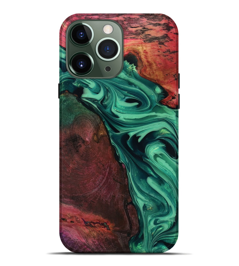 iPhone 13 Pro Max Wood Live Edge Phone Case - Hershel (Green, 816996)