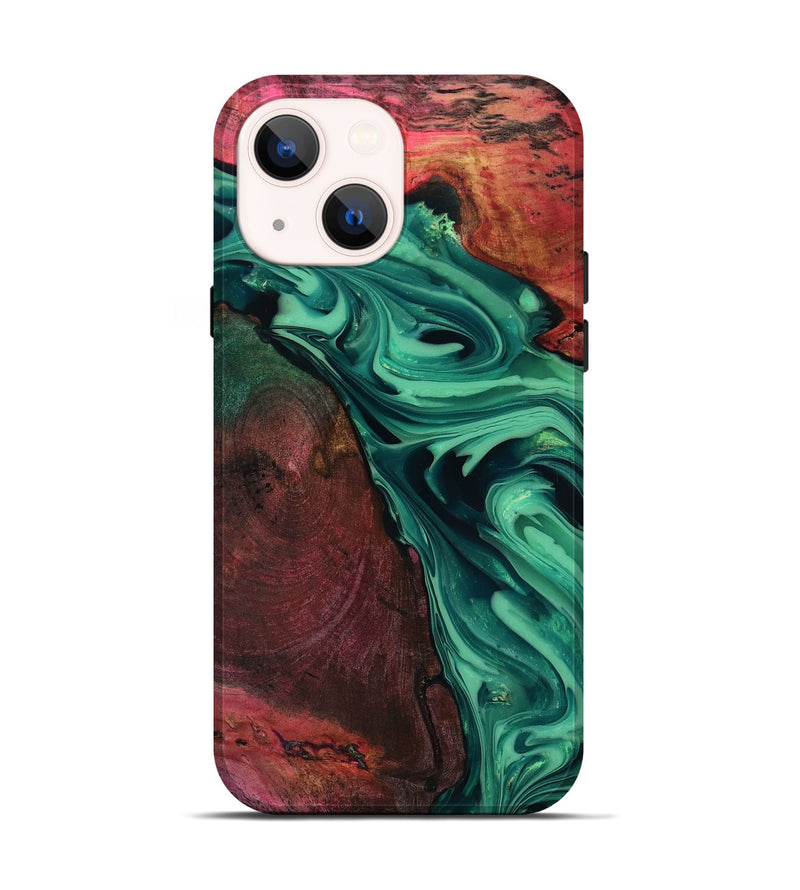 iPhone 14 Wood Live Edge Phone Case - Hershel (Green, 816996)