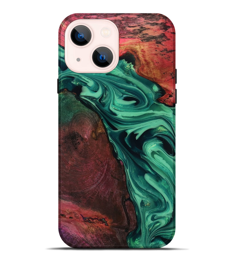 iPhone 14 Plus Wood Live Edge Phone Case - Hershel (Green, 816996)