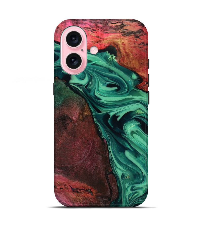 iPhone 17 Wood Live Edge Phone Case - Hershel (Green, 816996)