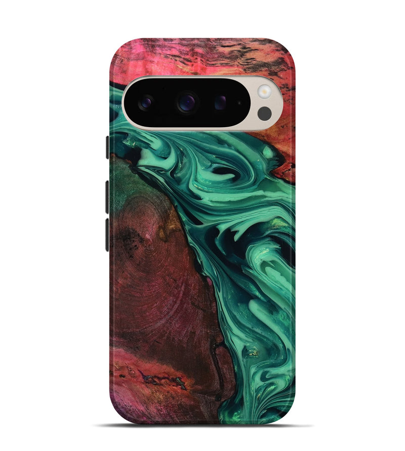 Pixel 9 Wood Live Edge Phone Case - Hershel (Green, 816996)