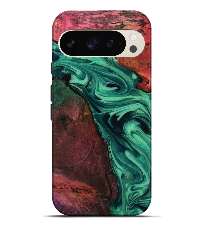 Pixel 9 Pro XL Wood Live Edge Phone Case - Hershel (Green, 816996)