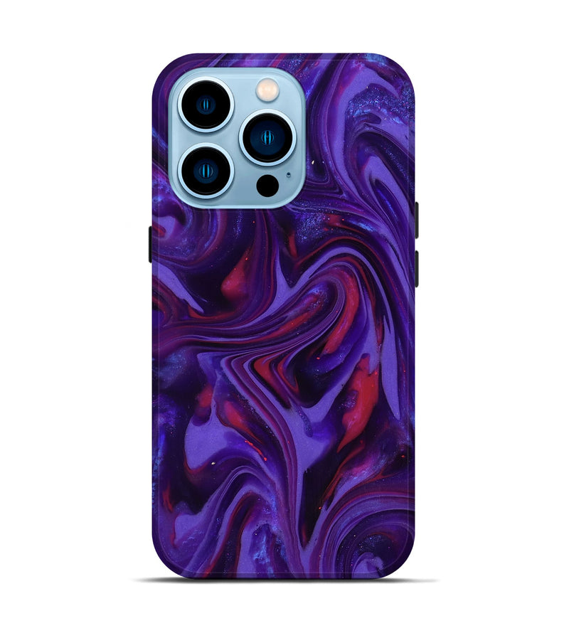 iPhone 14 Pro ResinArt Live Edge Phone Case - Easter (Purple, 817000)