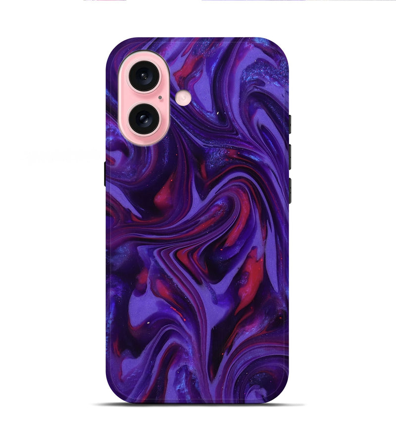 iPhone 16 ResinArt Live Edge Phone Case - Easter (Purple, 817000)