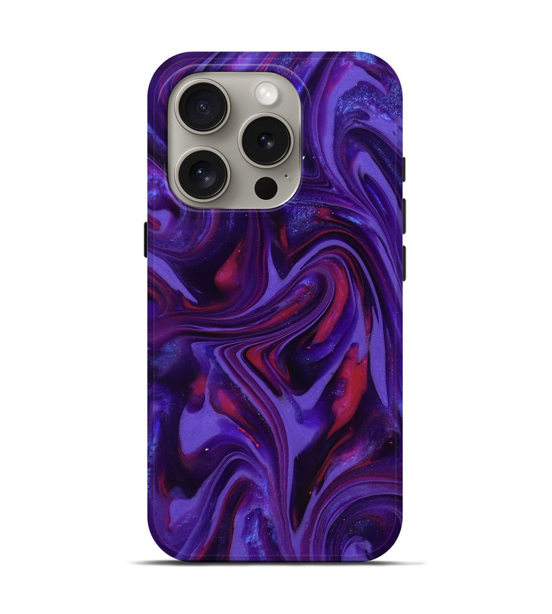iPhone 16 Pro ResinArt Live Edge Phone Case - Easter (Purple, 817000)