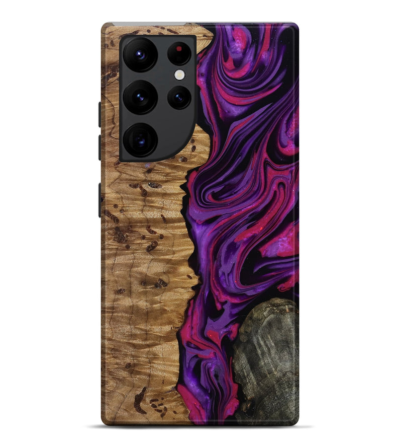 Galaxy S22 Ultra Wood Live Edge Phone Case - Carmelo (Purple, 817003)
