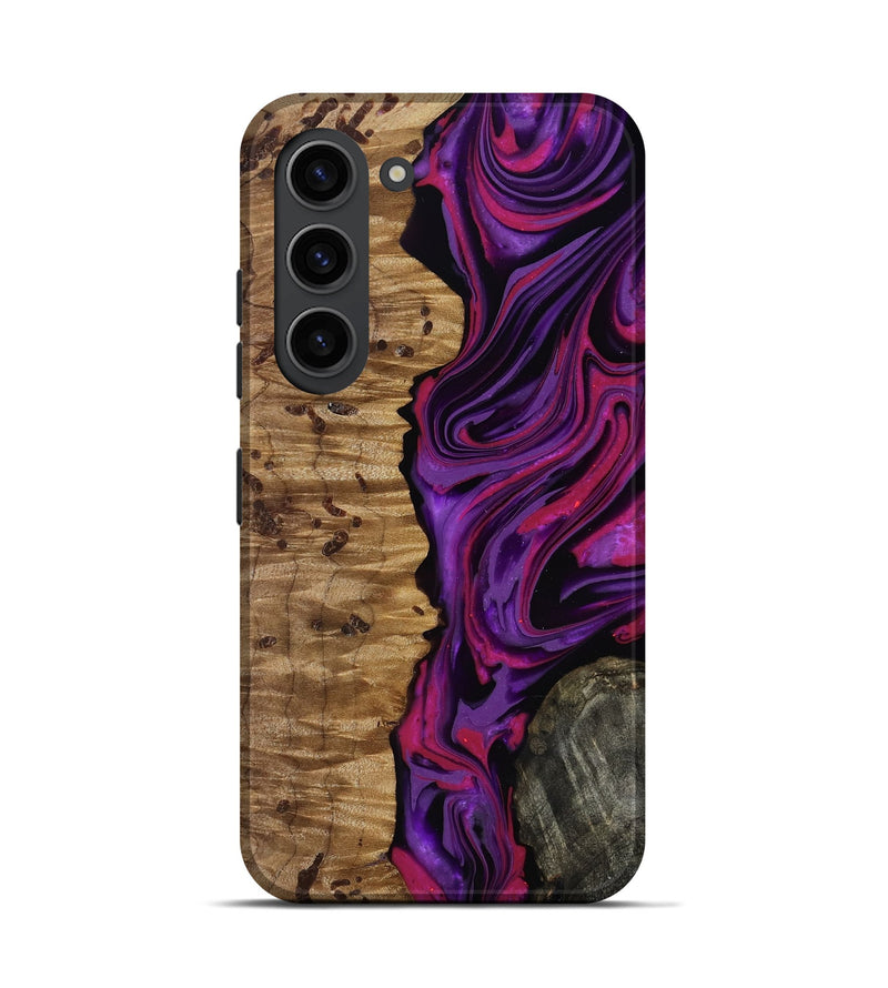 Galaxy S23 Wood Live Edge Phone Case - Carmelo (Purple, 817003)