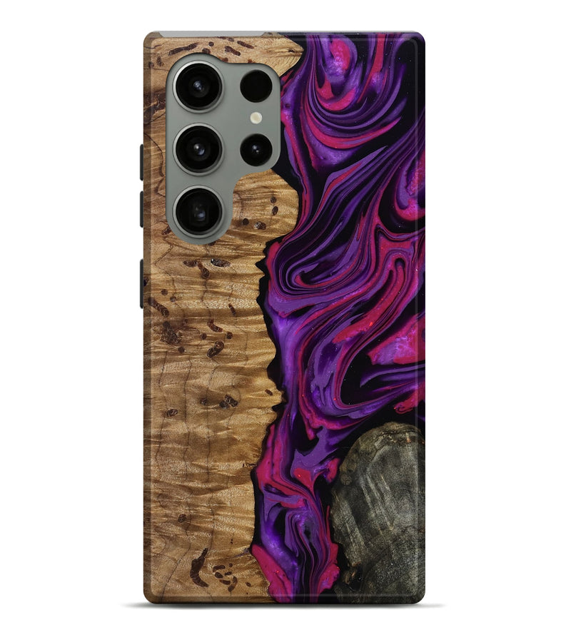 Galaxy S24 Ultra Wood Live Edge Phone Case - Carmelo (Purple, 817003)