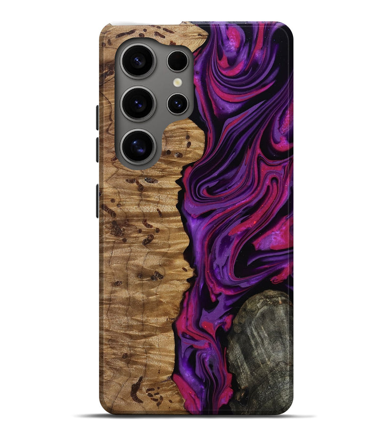 Galaxy S25 Ultra Wood Live Edge Phone Case - Carmelo (Purple, 817003)