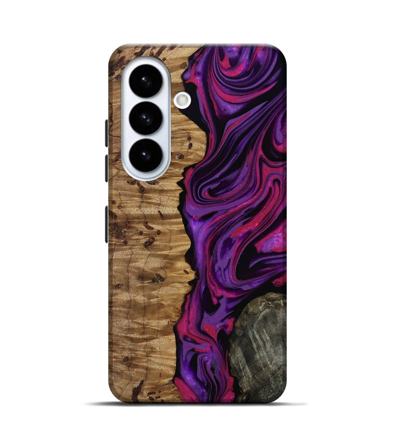 Galaxy S26 Wood Live Edge Phone Case - Carmelo (Purple, 817003)