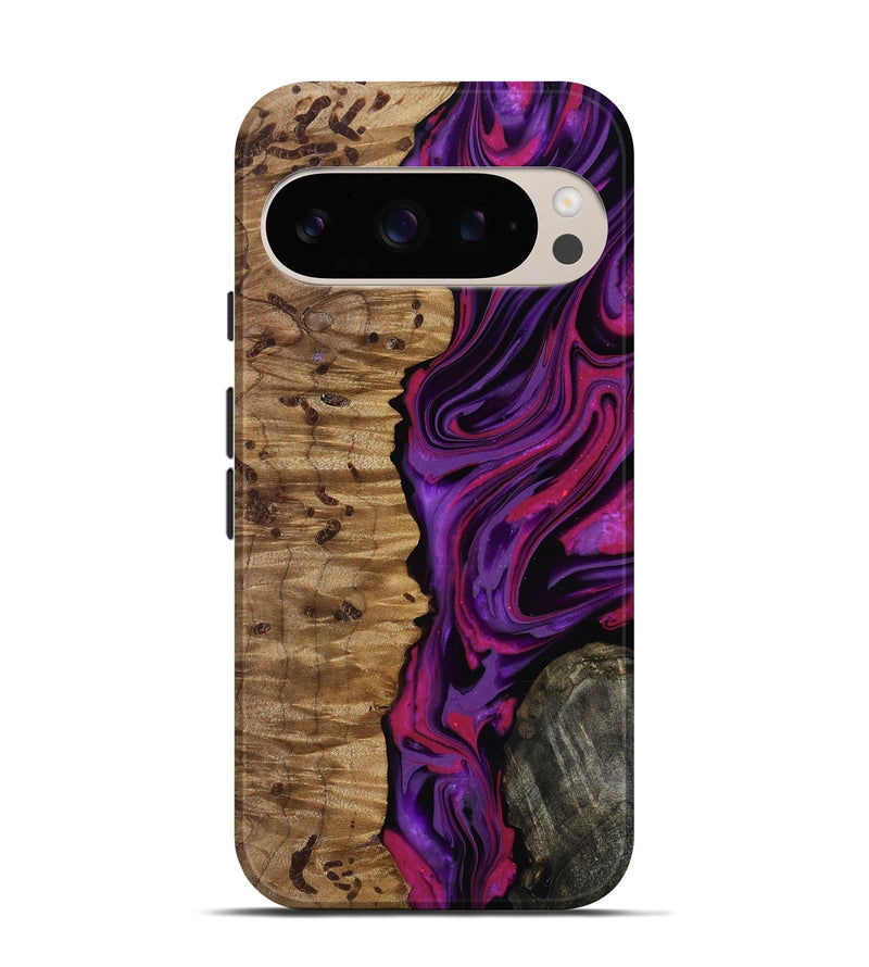 Pixel 10 Pro Wood Live Edge Phone Case - Carmelo (Purple, 817003)