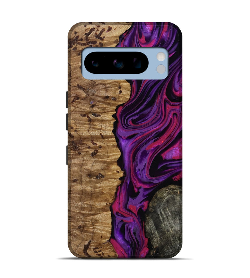 Pixel 8 Pro Wood Live Edge Phone Case - Carmelo (Purple, 817003)