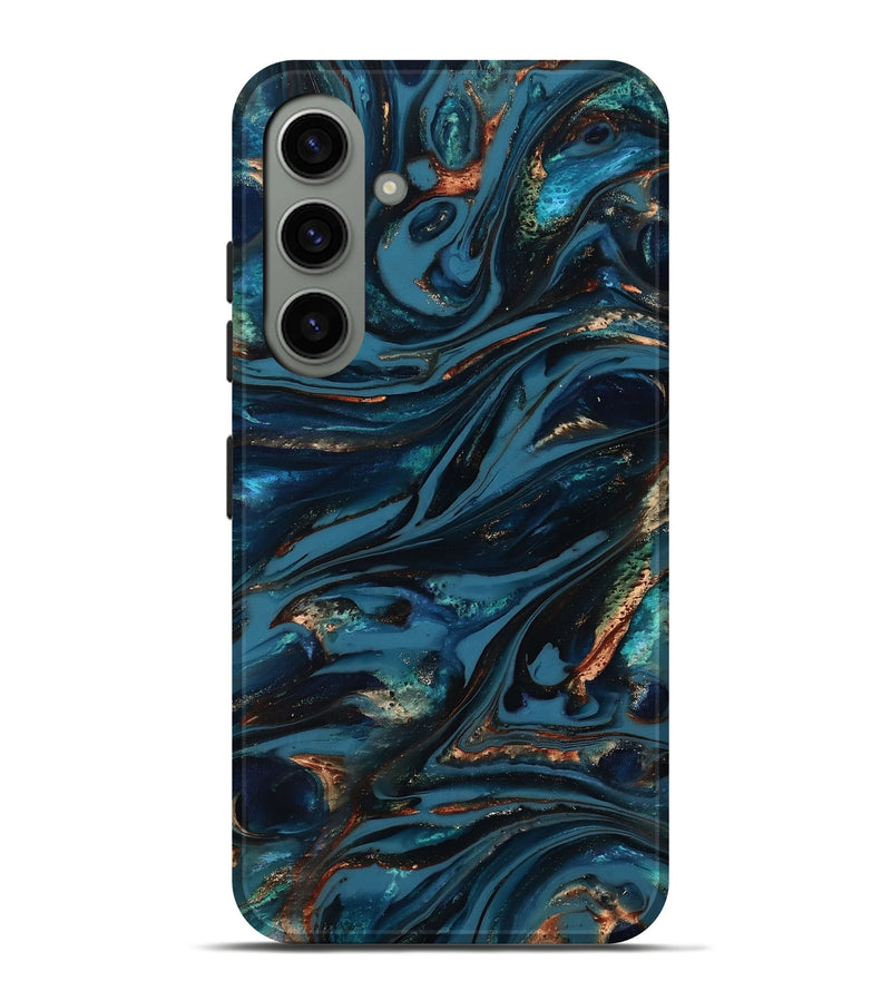 Galaxy S24 Plus ResinArt Live Edge Phone Case - Kiana (Teal & Gold, 817004)