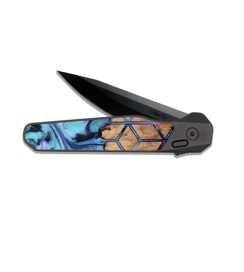 EDC Dark Slate Wood Pocket Knife - Xena (Pattern, 817031)