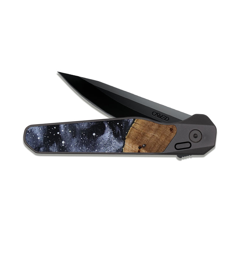 EDC Dark Slate Wood Pocket Knife - Janae (Cosmos, 817079)