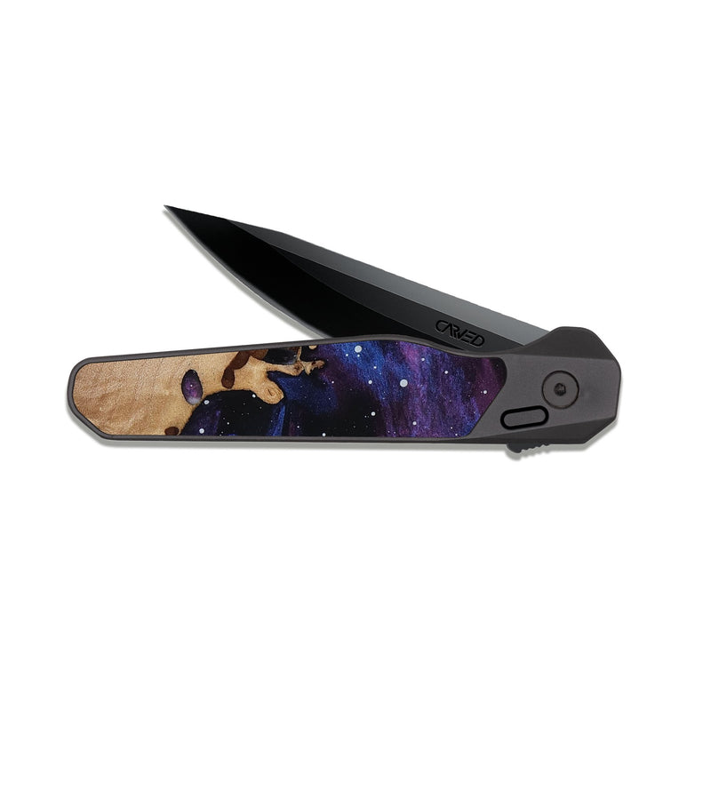 EDC Dark Slate Wood Pocket Knife - Cleve (Cosmos, 817083)