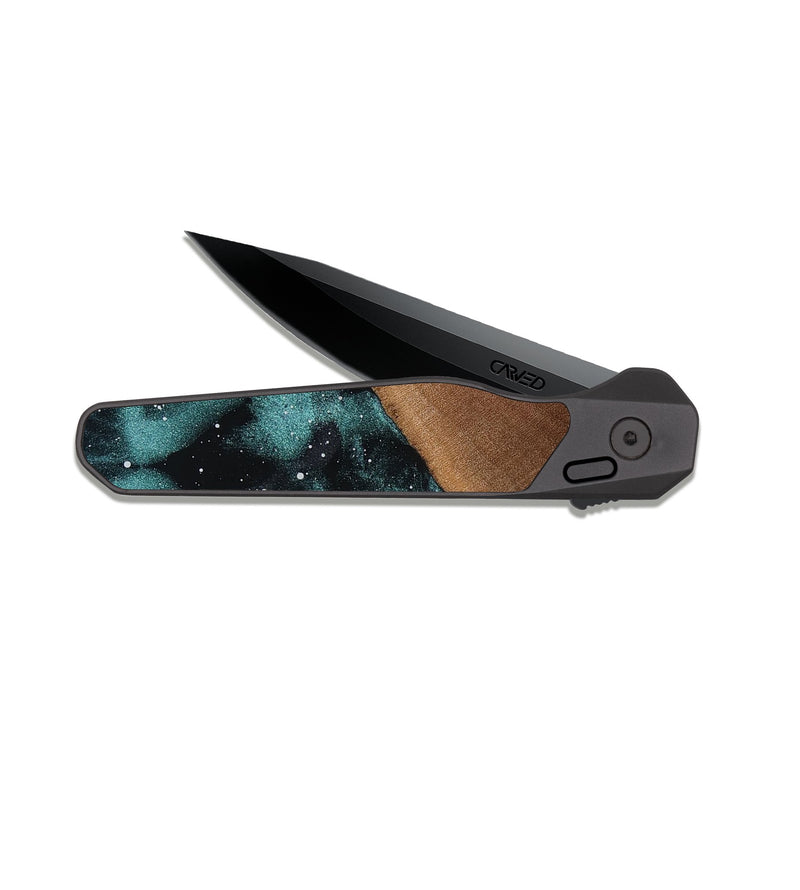 EDC Dark Slate Wood Pocket Knife - Moriah (Cosmos, 817099)