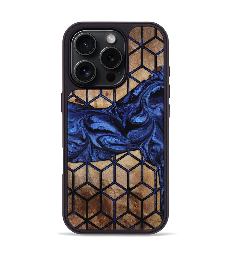 iPhone 16 Pro Wood Phone Case - Jaret (Pattern, 817118)