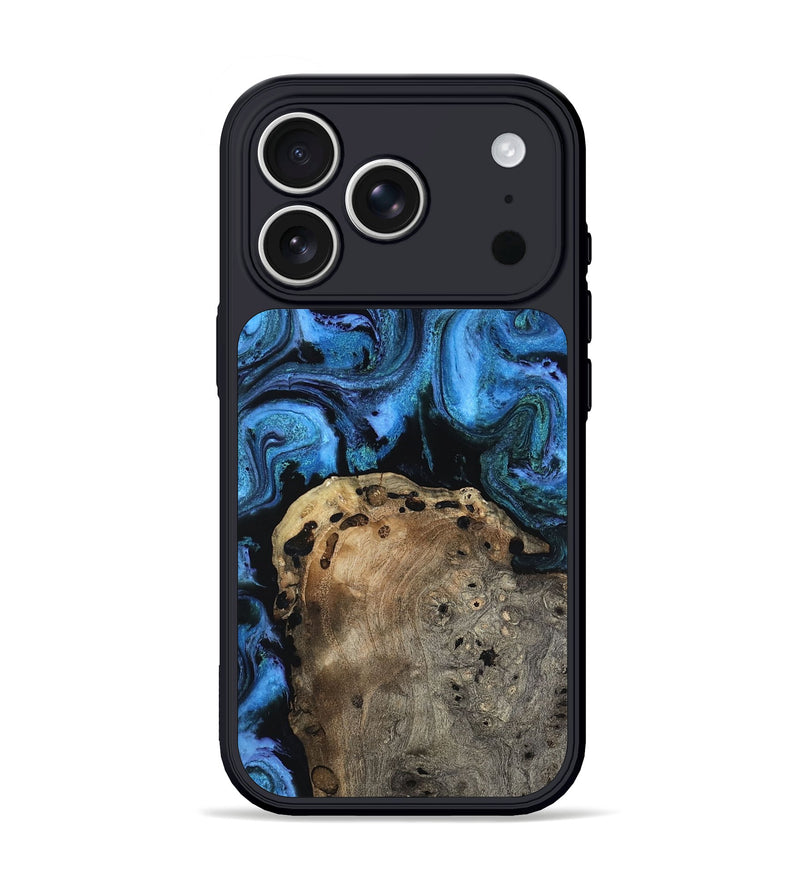 iPhone 17 Pro Wood Phone Case - Haleigh (Blue, 817128)
