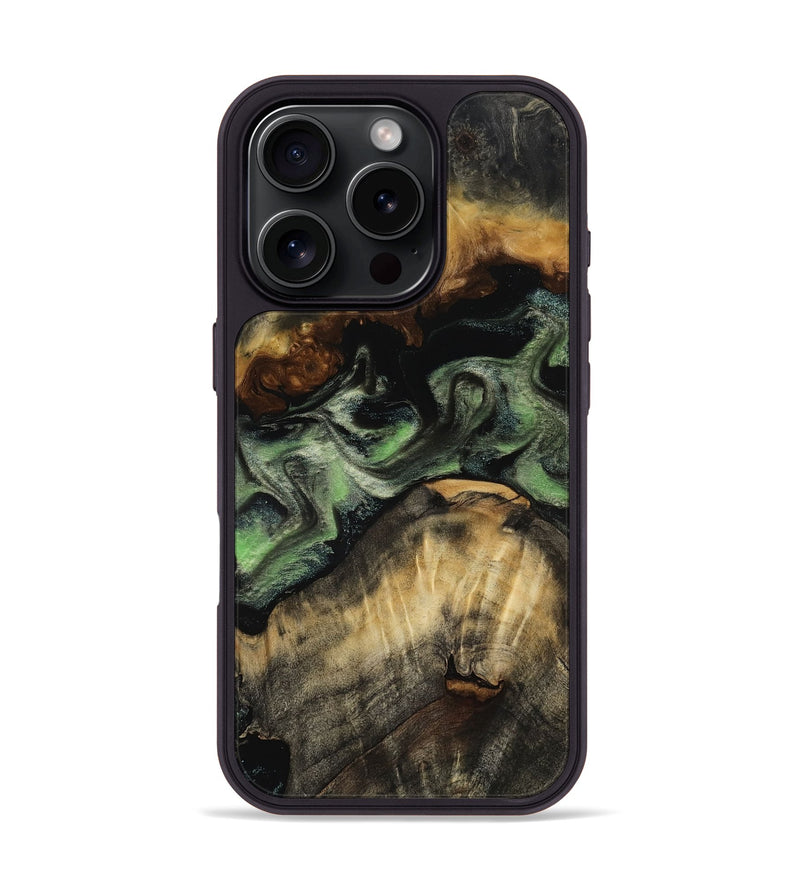 iPhone 16 Pro Wood Phone Case - Wade (Green, 817131)