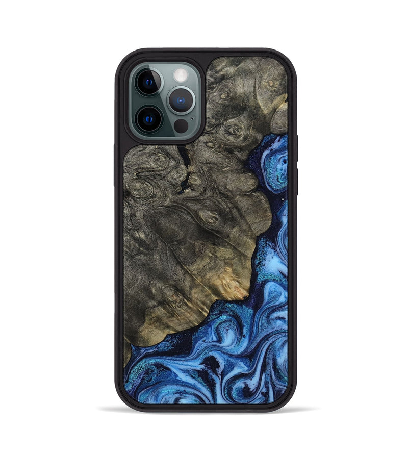 iPhone 12 Pro Wood Phone Case - Albina (Blue, 817136)