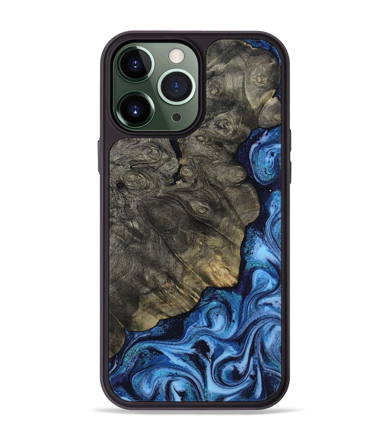 iPhone 13 Pro Max Wood Phone Case - Albina (Blue, 817136)