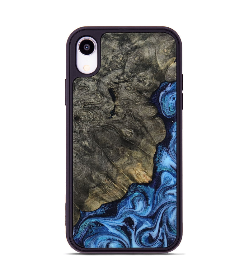 iPhone Xr Wood Phone Case - Albina (Blue, 817136)