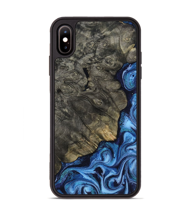 iPhone Xs Max Wood Phone Case - Albina (Blue, 817136)