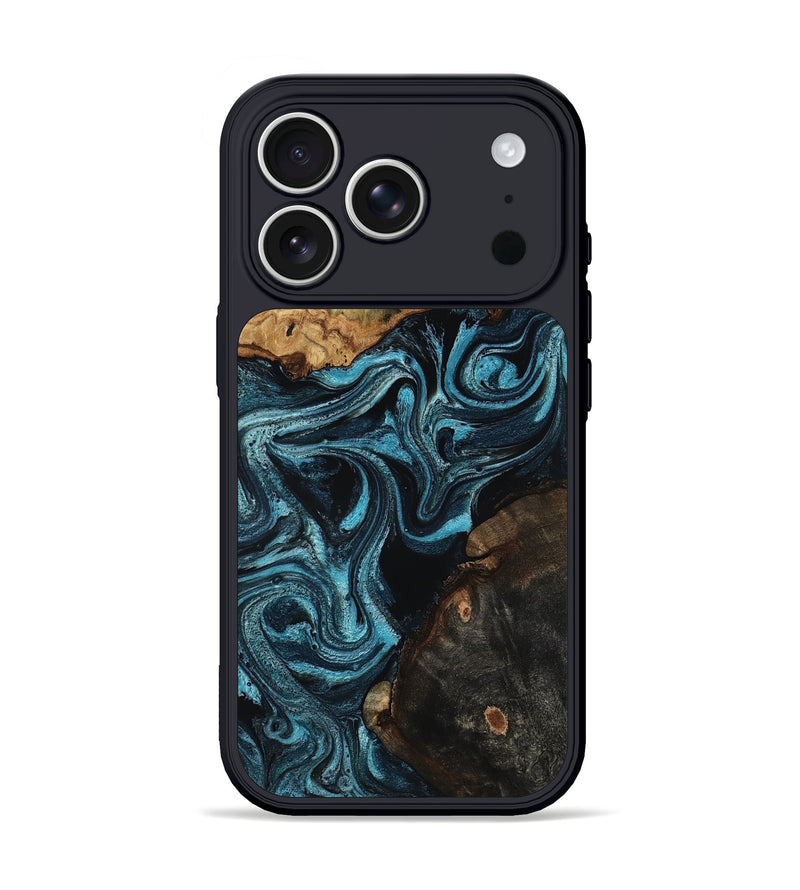 iPhone 17 Pro Wood Phone Case - Karli (Blue, 817137)