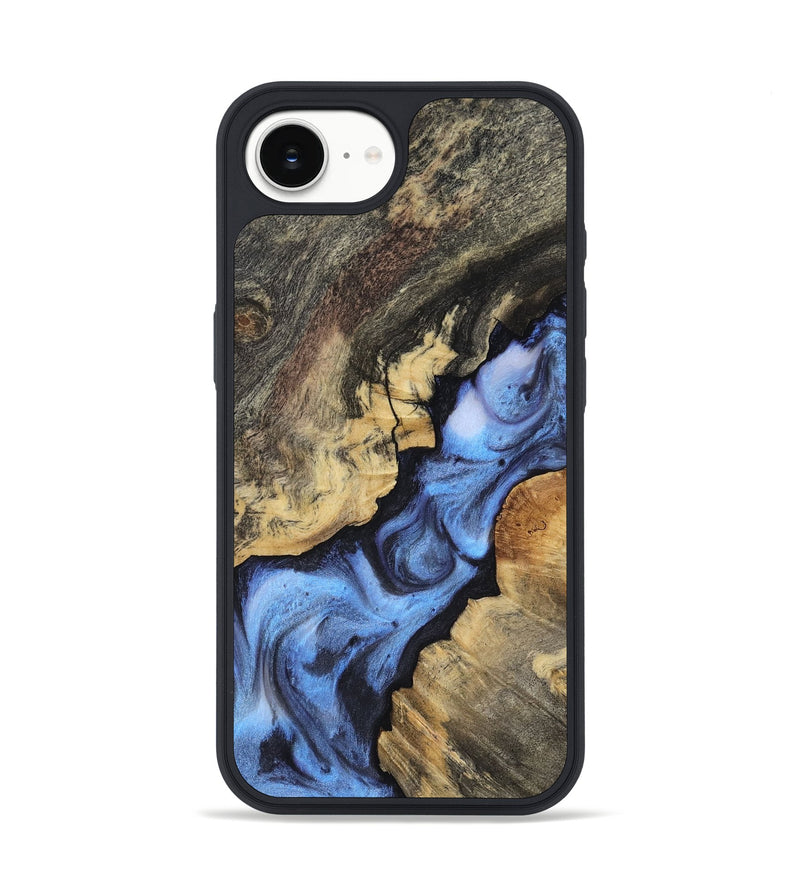 iPhone 16e Wood Phone Case - Erica (Blue, 817138)