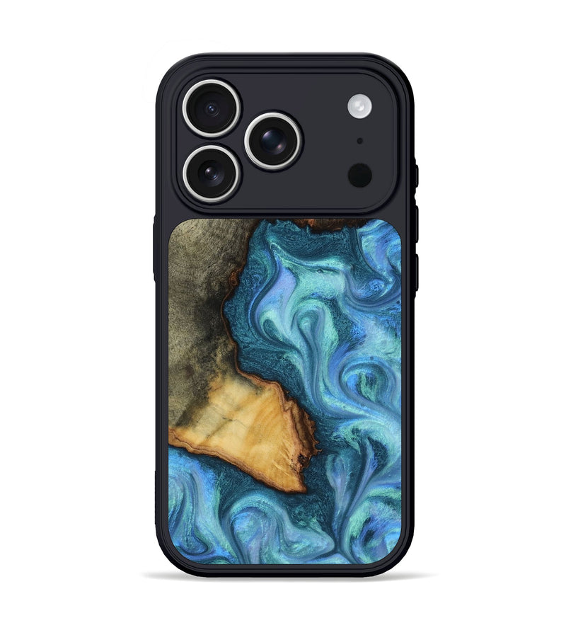 iPhone 17 Pro Wood Phone Case - Dilan (Blue, 817142)