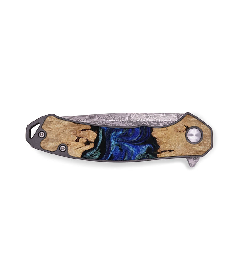 EDC Wood Pocket Knife - Guy (Blue, 817143)