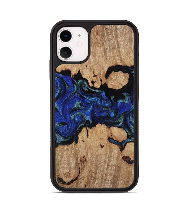 iPhone 11 Wood Phone Case - Guy (Blue, 817143)