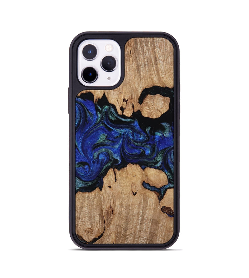 iPhone 11 Pro Wood Phone Case - Guy (Blue, 817143)
