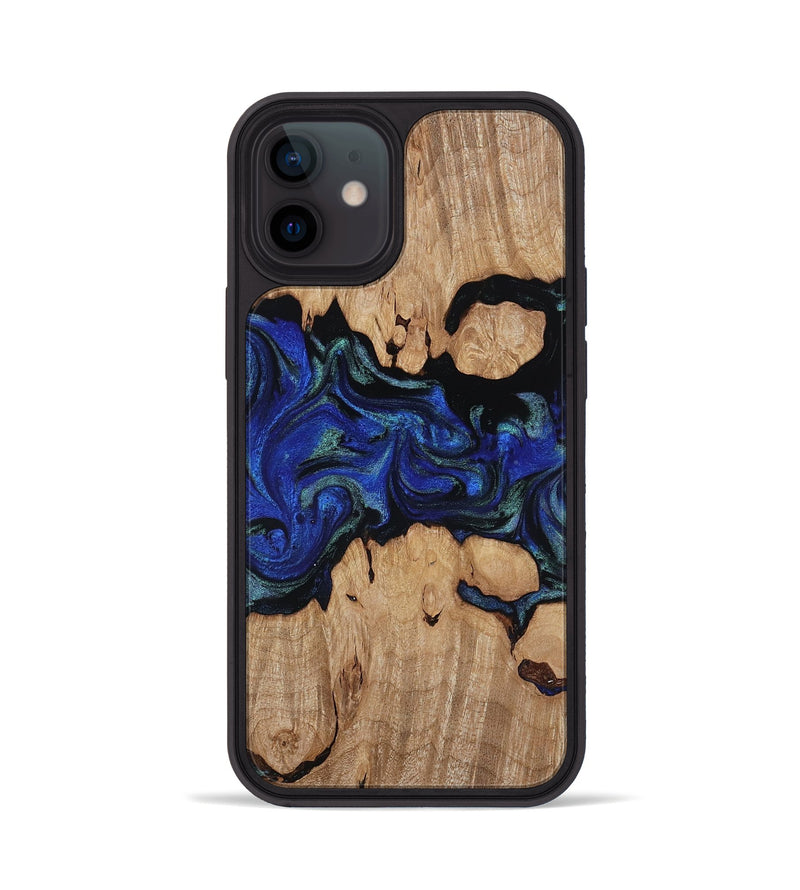 iPhone 12 Wood Phone Case - Guy (Blue, 817143)