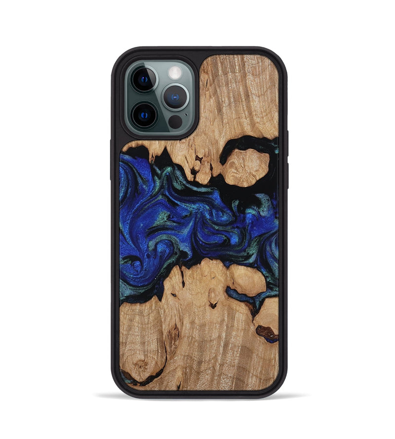 iPhone 12 Pro Wood Phone Case - Guy (Blue, 817143)