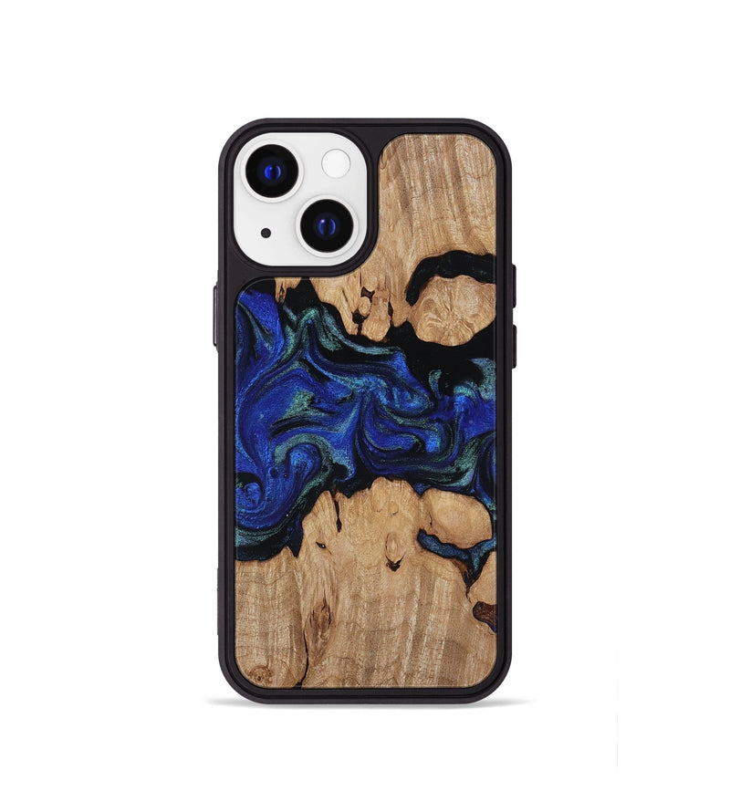 iPhone 13 mini Wood Phone Case - Guy (Blue, 817143)