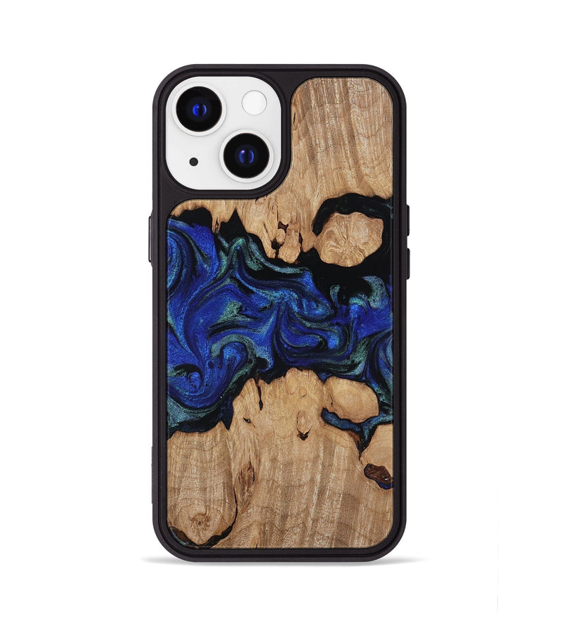 iPhone 13 Wood Phone Case - Guy (Blue, 817143)
