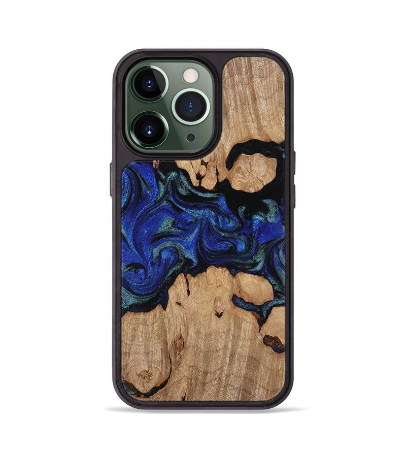 iPhone 13 Pro Wood Phone Case - Guy (Blue, 817143)