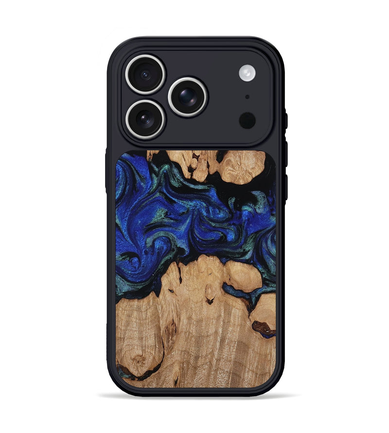 iPhone 17 Pro Wood Phone Case - Guy (Blue, 817143)