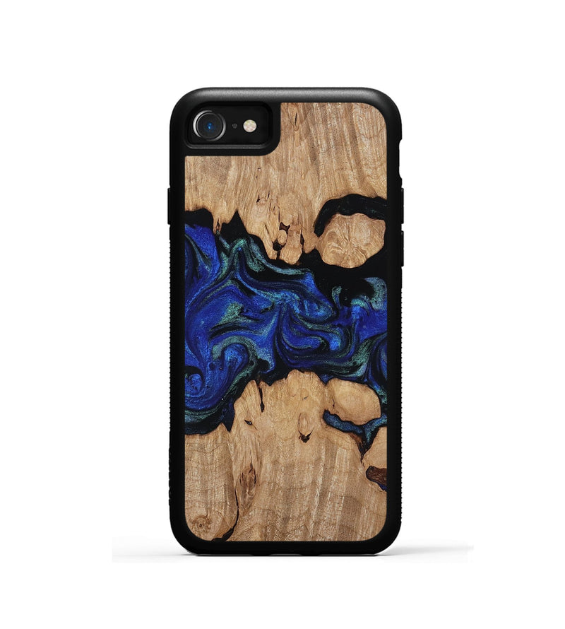 iPhone SE Wood Phone Case - Guy (Blue, 817143)