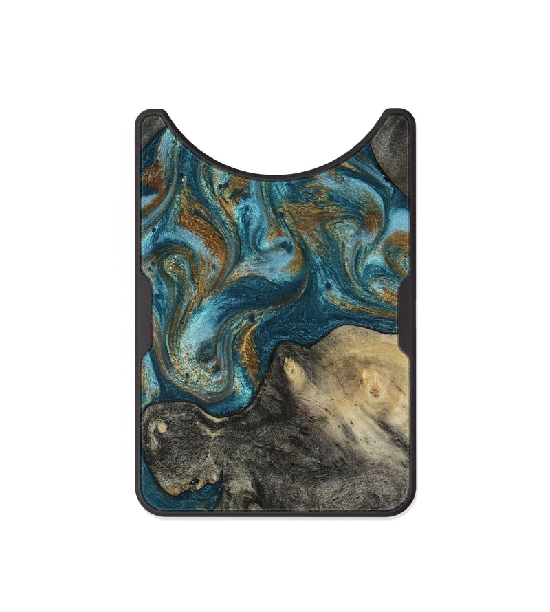 Alloy Wood Wallet - Nannie (Teal & Gold, 817151)