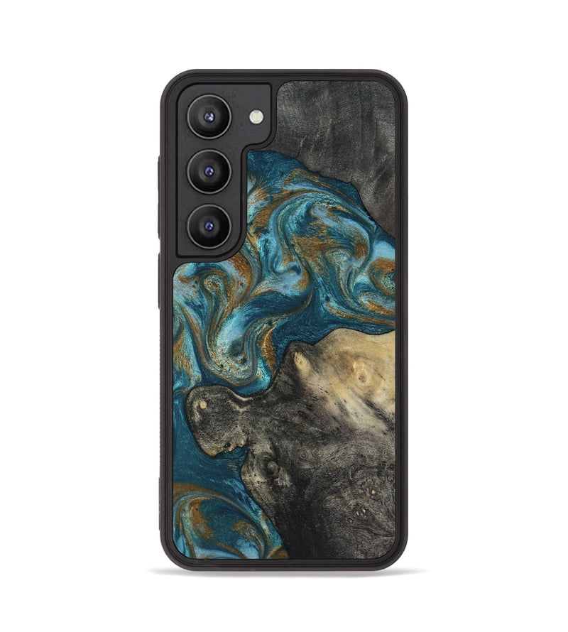 Galaxy S23 Wood Phone Case - Nannie (Teal & Gold, 817151)