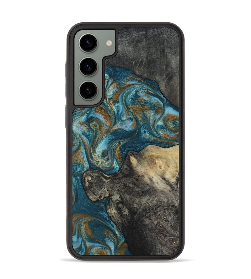 Galaxy S23 Plus Wood Phone Case - Nannie (Teal & Gold, 817151)