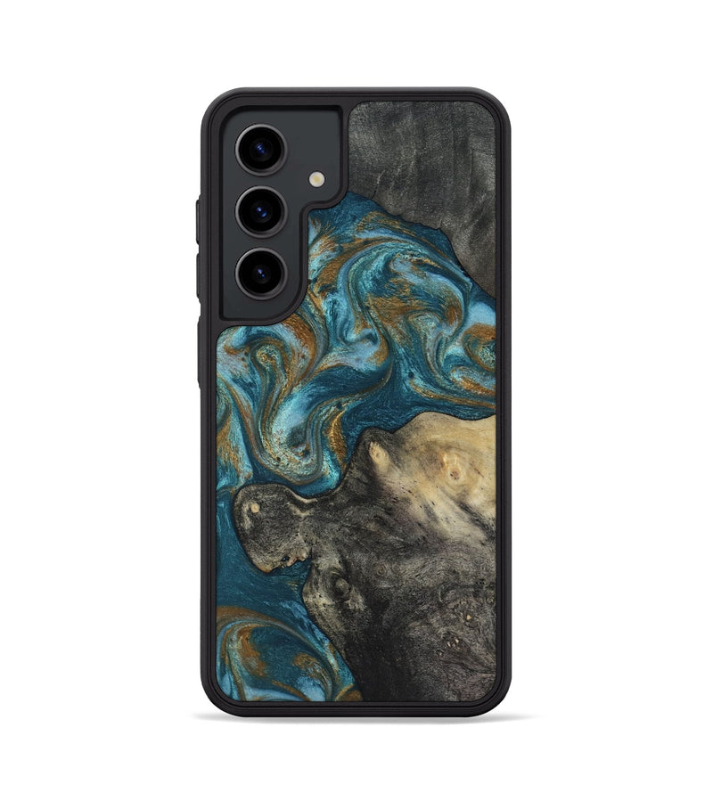 Galaxy S24 Wood Phone Case - Nannie (Teal & Gold, 817151)