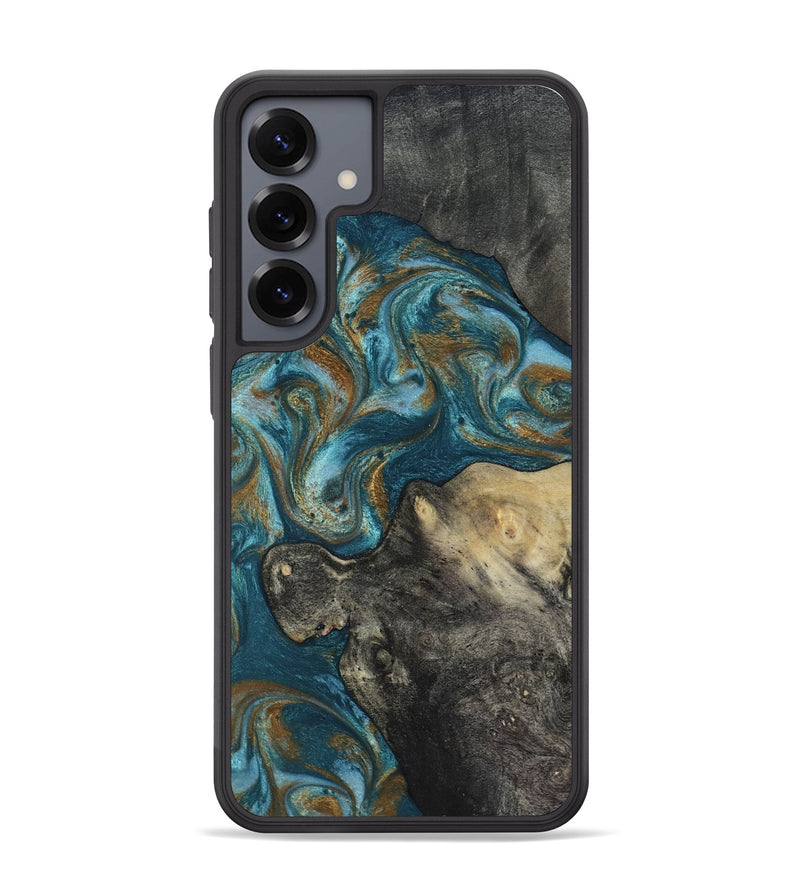 Galaxy S25 Plus Wood Phone Case - Nannie (Teal & Gold, 817151)